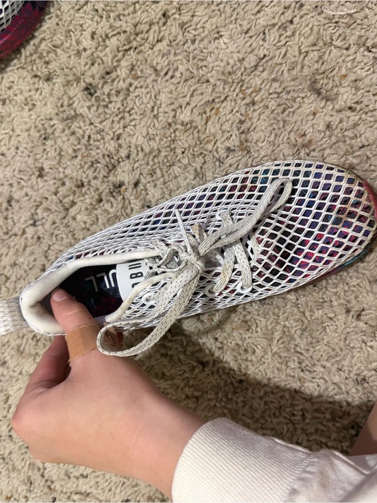 NOBULL Shoes - NOBULL White Mesh Multicolor Accent Women's Athletic Shoe